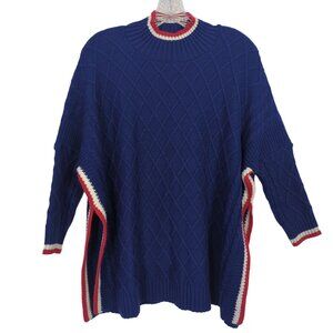 Mersea‎ The Sailor Sweater With Accent Tipping Navy sweater blue red white